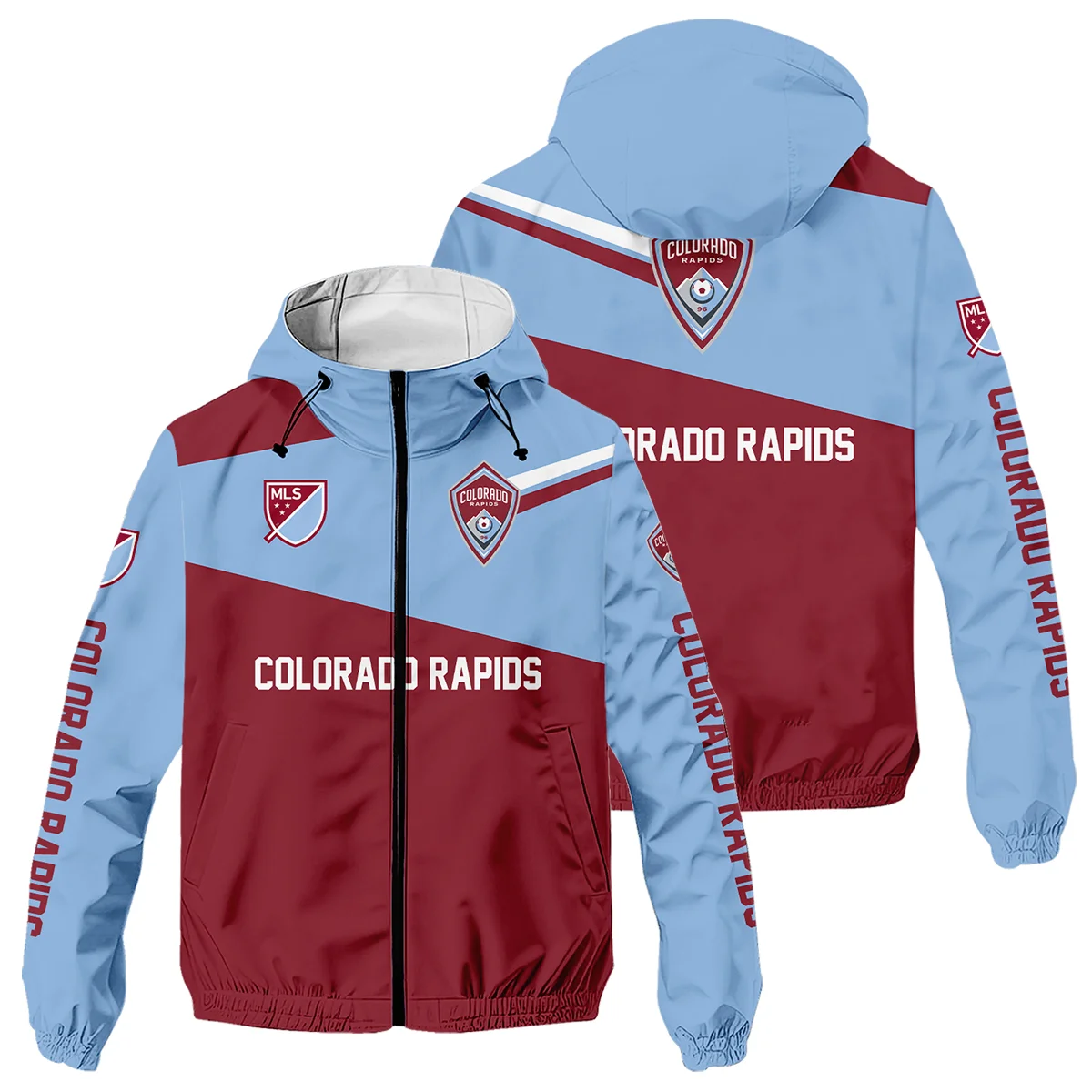 Colorado Rapids MLS Windbreaker Outdoor Jacket