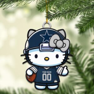 Dallas Cowboys Hello Kitty NFL Personalized Ornament For Fans WOM1149