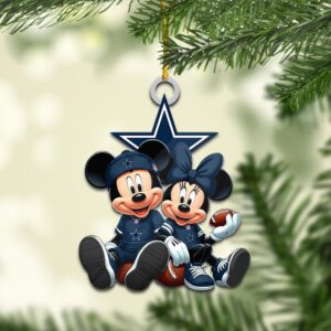 Dallas Cowboys Mickey & Minnie NFL Personalized Ornament For Fans WOM1118