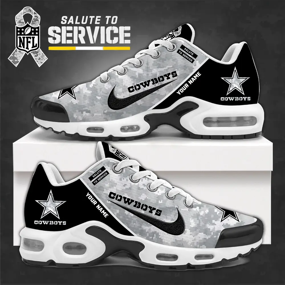 Dallas Cowboys NFL Camo 2024 Salute to Service Personalized Air Max Sneakers Air Max Plus TN Shoes AWM1007