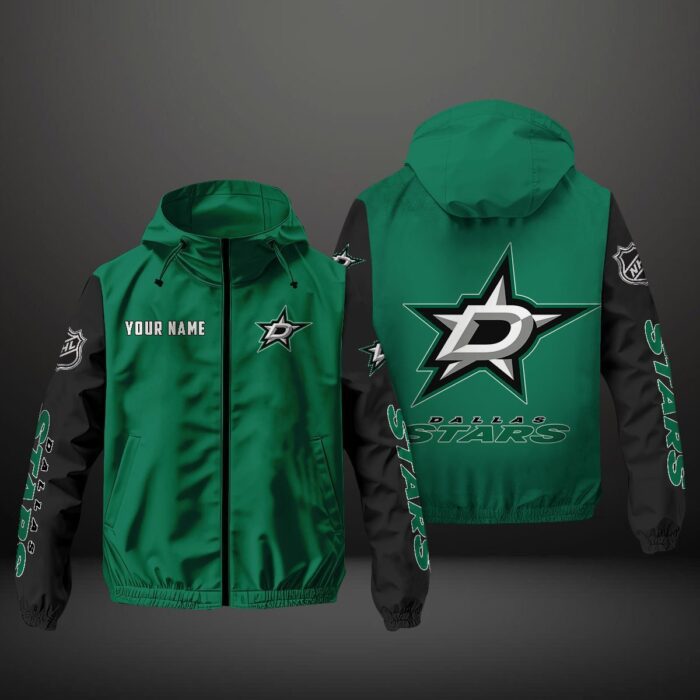 Dallas Stars NHL Personalized Windbreaker Outdoor Jacket WBJ3009