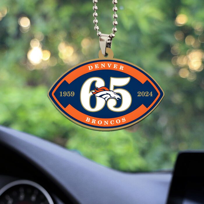 Denver Broncos Custom Shape 2-sided Acrylic Car Ornament GOM1133