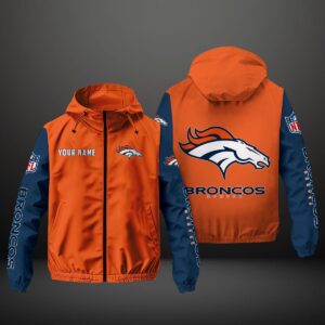 Denver Broncos NFL Personalized Windbreaker Outdoor Jacket WBJ3041