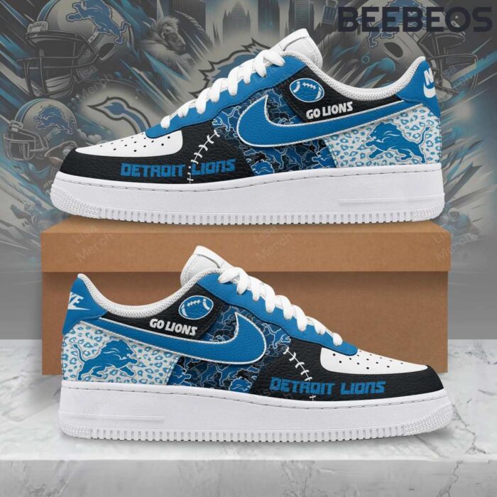 Detroit Lions Go Lions Air Force 1 Shoes AF1 Limited Sneakers