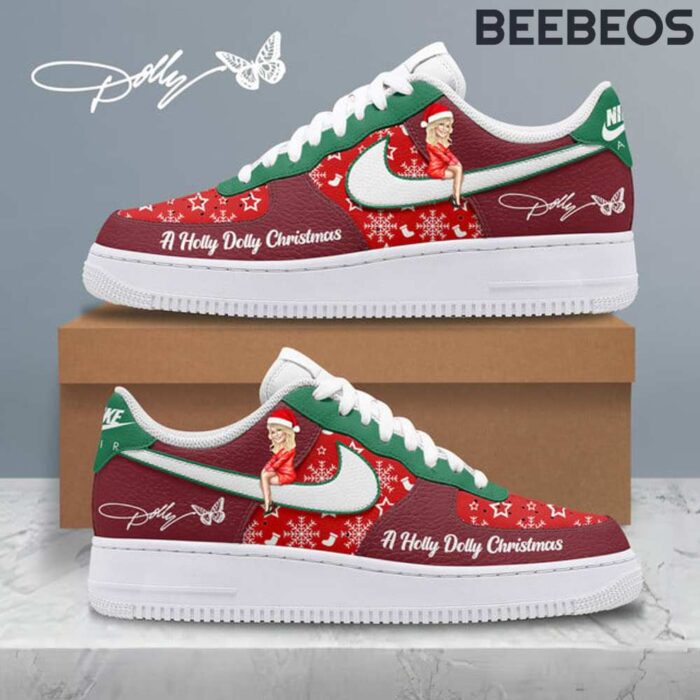 Dolly Parton A Holly Dolly Christmas Air Force 1 Shoes AF1 Limited Sneakers