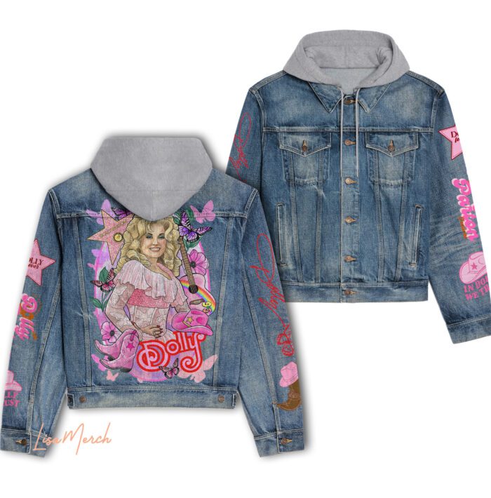 Dolly Parton Hooded Denim Jacket LDN1039