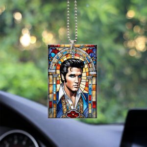 Elvis Presley Custom Shape 2-sided Acrylic Car Ornament GOM1423