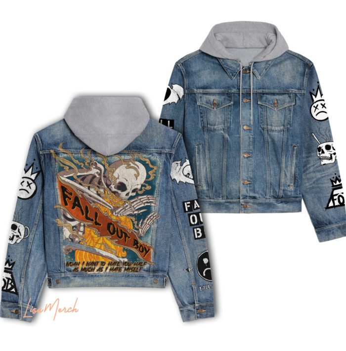 Fall Out Boy Hooded Denim Jacket LDN1051