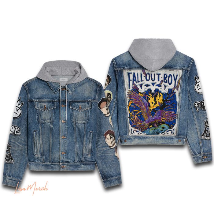 Fall Out Boy Hooded Denim Jacket LDN1052