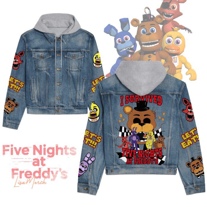 Five Nights At Freddy's Hooded Denim Jacket LDN1108