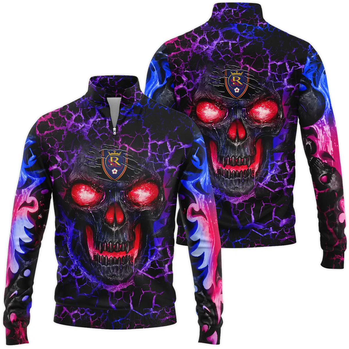 Flaming Skull MLS Real Salt Lake Quarter Zip Jacket LQZ1057