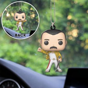 Freddie Mercury Custom Shape 2-sided Acrylic Car Ornament GOM1312