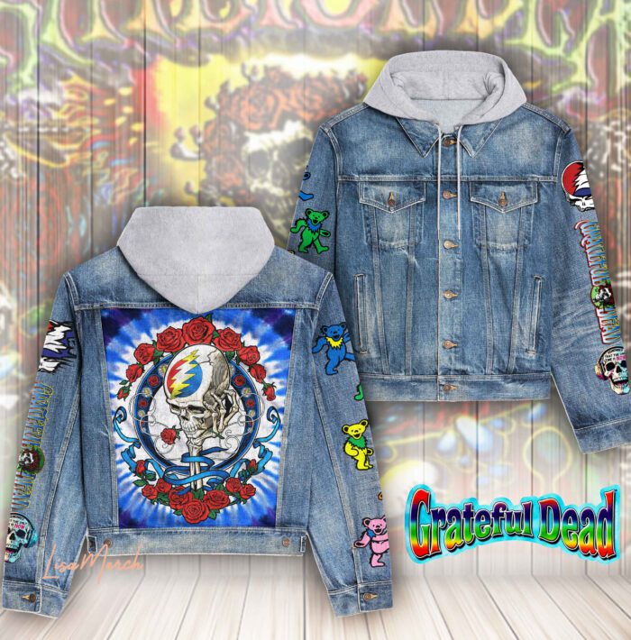 Grateful Dead Hooded Denim Jacket LDN1060