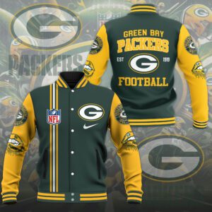 Green Bay Packers Varsity Jacket Baseball Jacket GNC1012