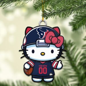 Houston Texans Hello Kitty NFL Personalized Ornament For Fans WOM1154