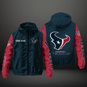 Houston Texans NFL Personalized Windbreaker Outdoor Jacket WBJ3044