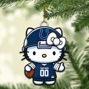 Indianapolis Colts Hello Kitty NFL Personalized Ornament For Fans WOM1156