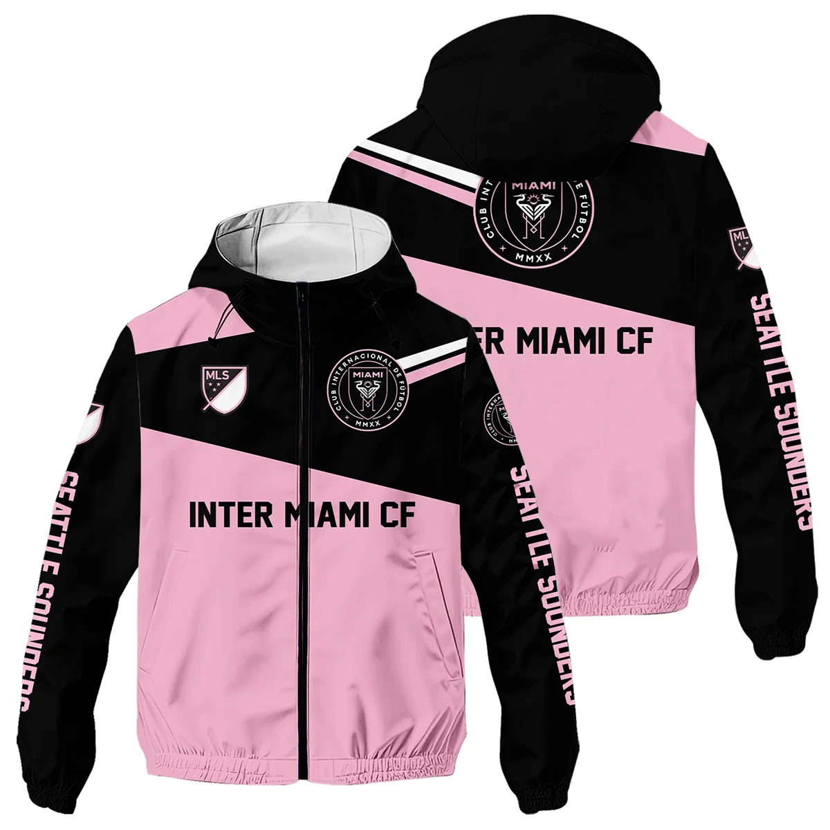 Inter Miami MLS Windbreaker Outdoor Jacket