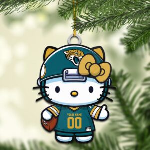 Jacksonville Jaguars Hello Kitty NFL Personalized Ornament For Fans WOM1155