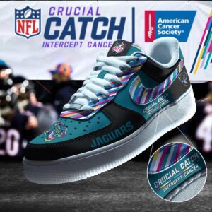 Jacksonville Jaguars NFL Crucial Catch Intercept Cancer AF1 Shoes WBC5014