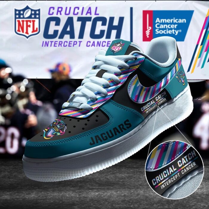 Jacksonville Jaguars NFL Crucial Catch Intercept Cancer AF1 Shoes WBC5046