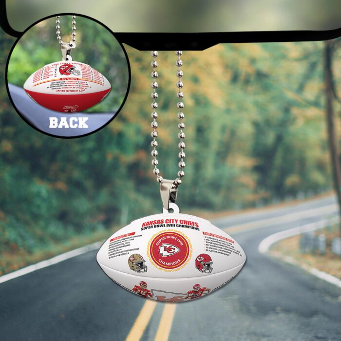 Kansas City Chiefs Custom Shape 2-sided Acrylic Car Ornament GOM1375