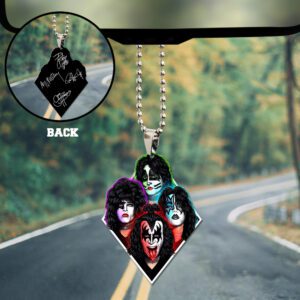 Kiss Band Custom Shape 2-sided Acrylic Car Ornament GOM1123