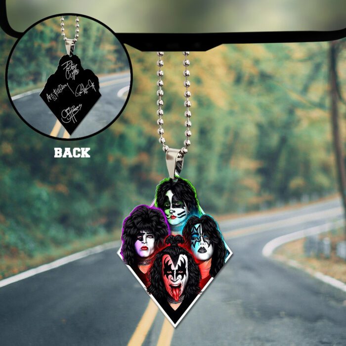 Kiss Band Custom Shape 2-sided Acrylic Car Ornament GOM1123