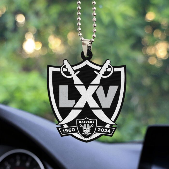 Las Vegas Raiders Custom Shape 2-sided Acrylic Car Ornament GOM1138