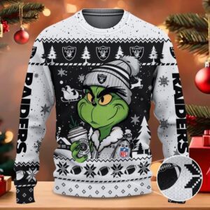 Las Vegas Raiders NFL Grinch Stole Christmas Ugly Sweater WUC1048