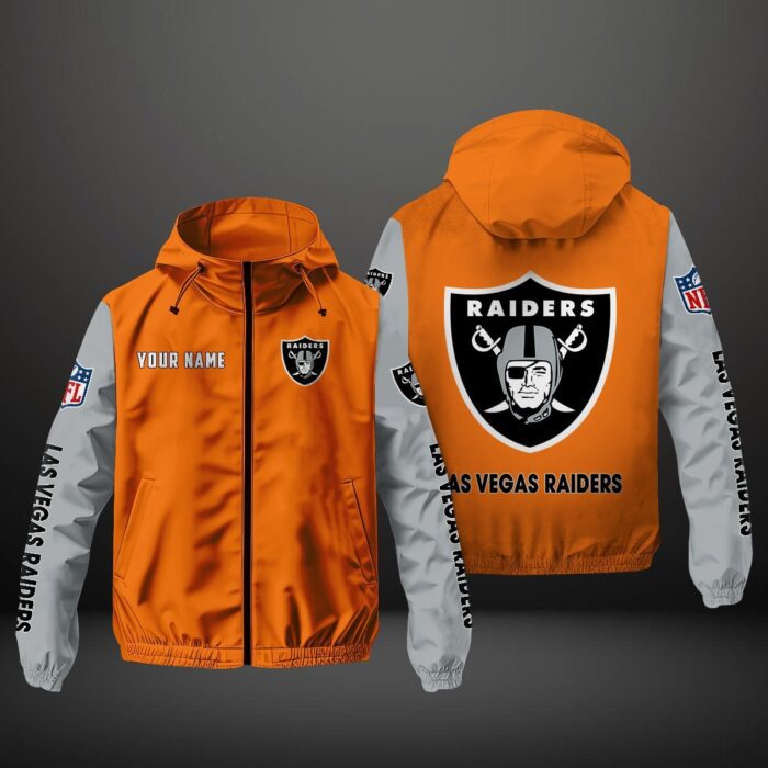 Las Vegas Raiders NFL Personalized Windbreaker Outdoor Jacket WBJ3049