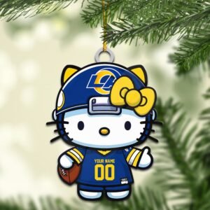 Los Angeles Rams Hello Kitty NFL Personalized Ornament For Fans WOM1162