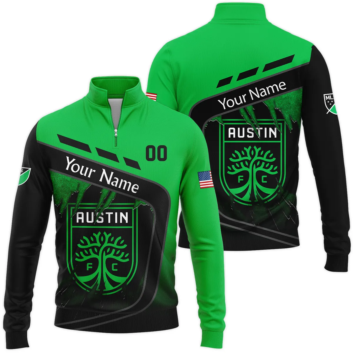 MLS Austin FC Quarter Zip Jacket LQZ1014