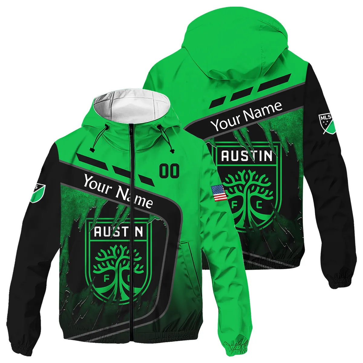 MLS Austin FC Windbreaker Outdoor Jacket