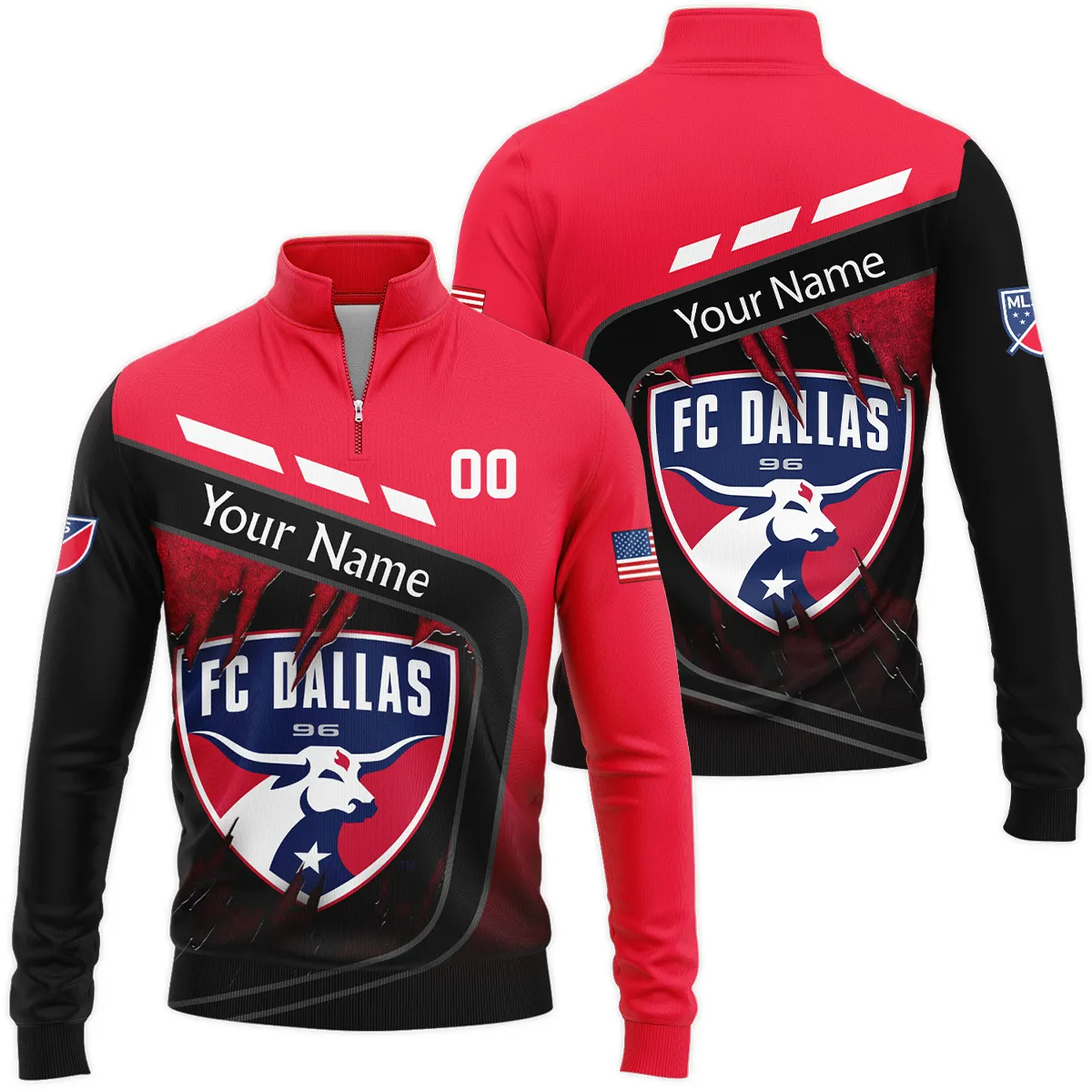 MLS FC Dallas Quarter Zip Jacket LQZ1017