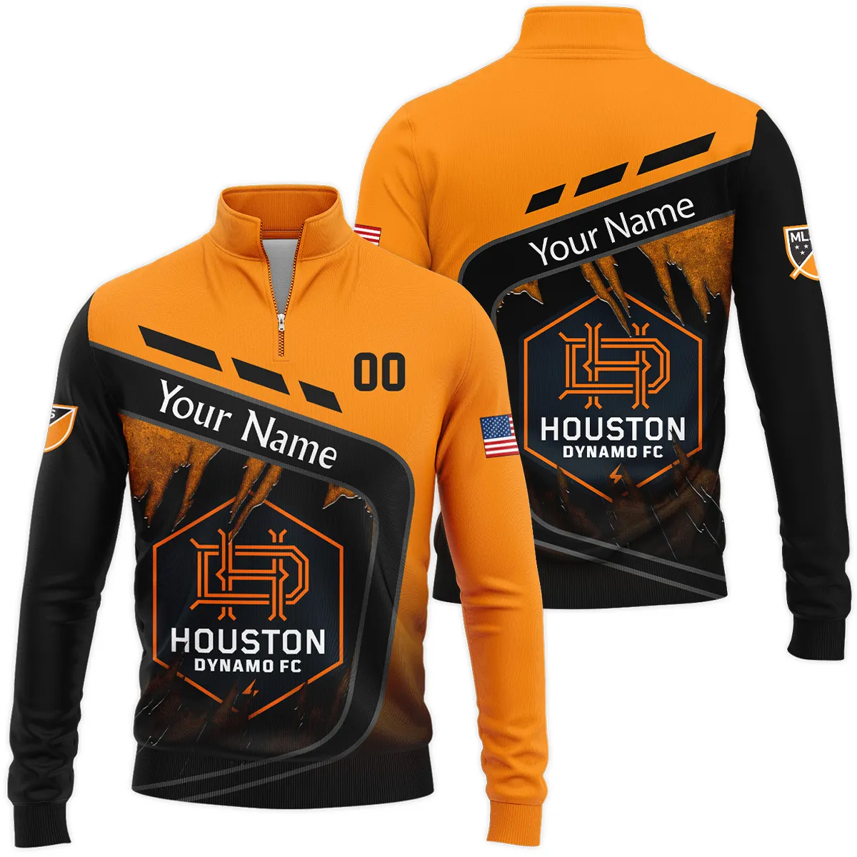 MLS Houston Dynamo Quarter Zip Jacket LQZ1011