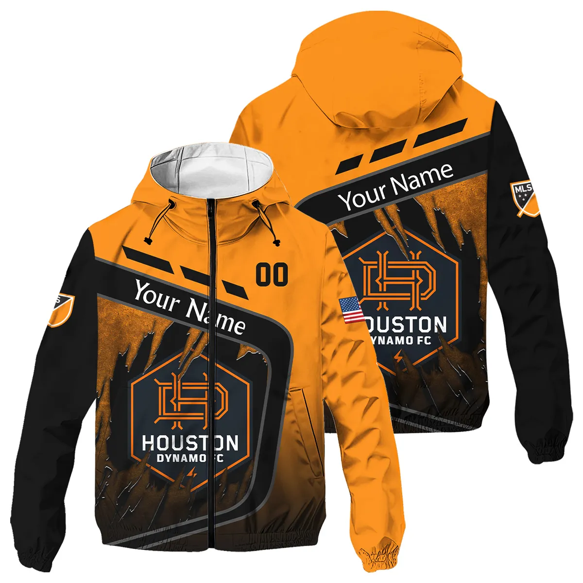 MLS Houston Dynamo Windbreaker Outdoor Jacket