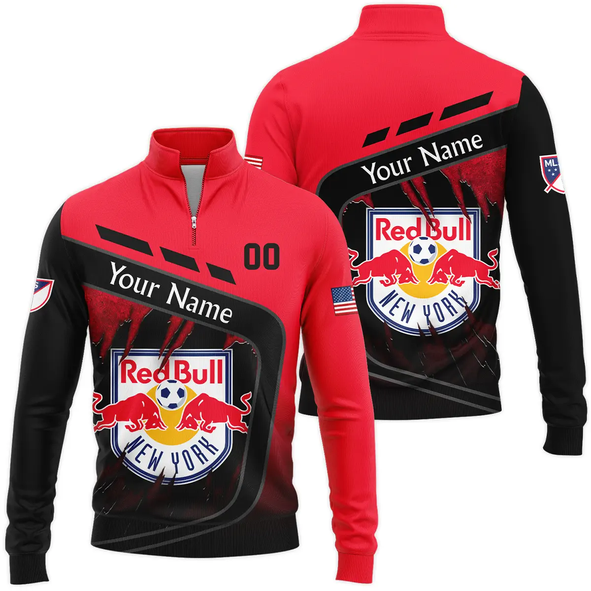 MLS New York Red Bulls Quarter Zip Jacket LQZ1043