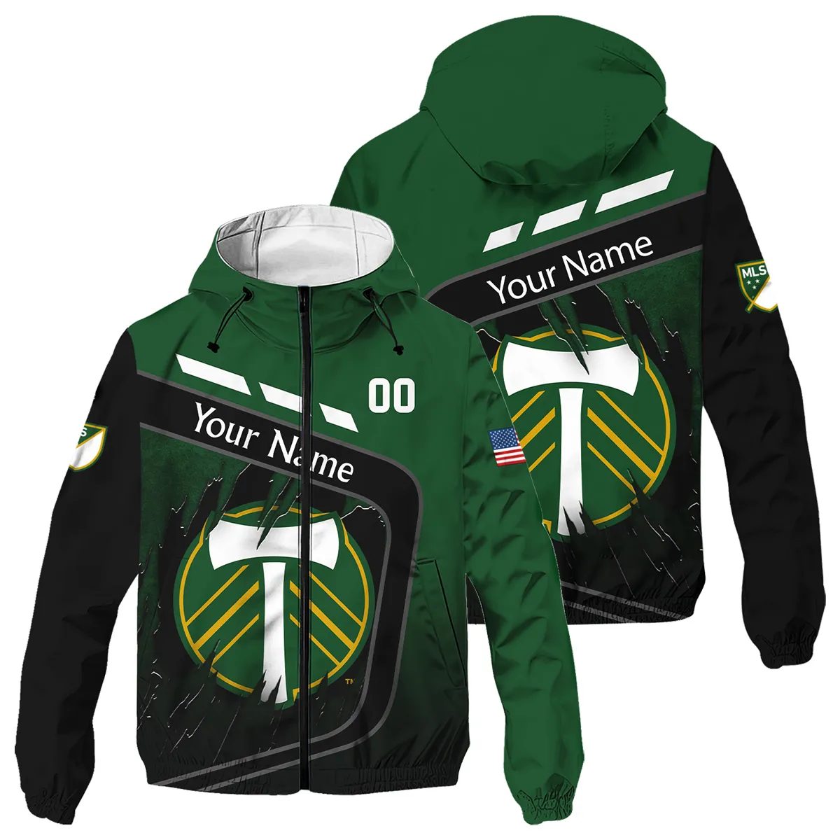 MLS Portland Timbers Windbreaker Outdoor Jacket