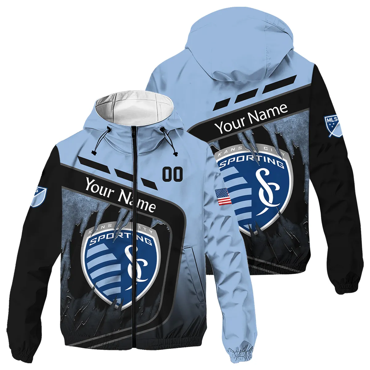 MLS Sporting Kansas City Windbreaker Outdoor Jacket