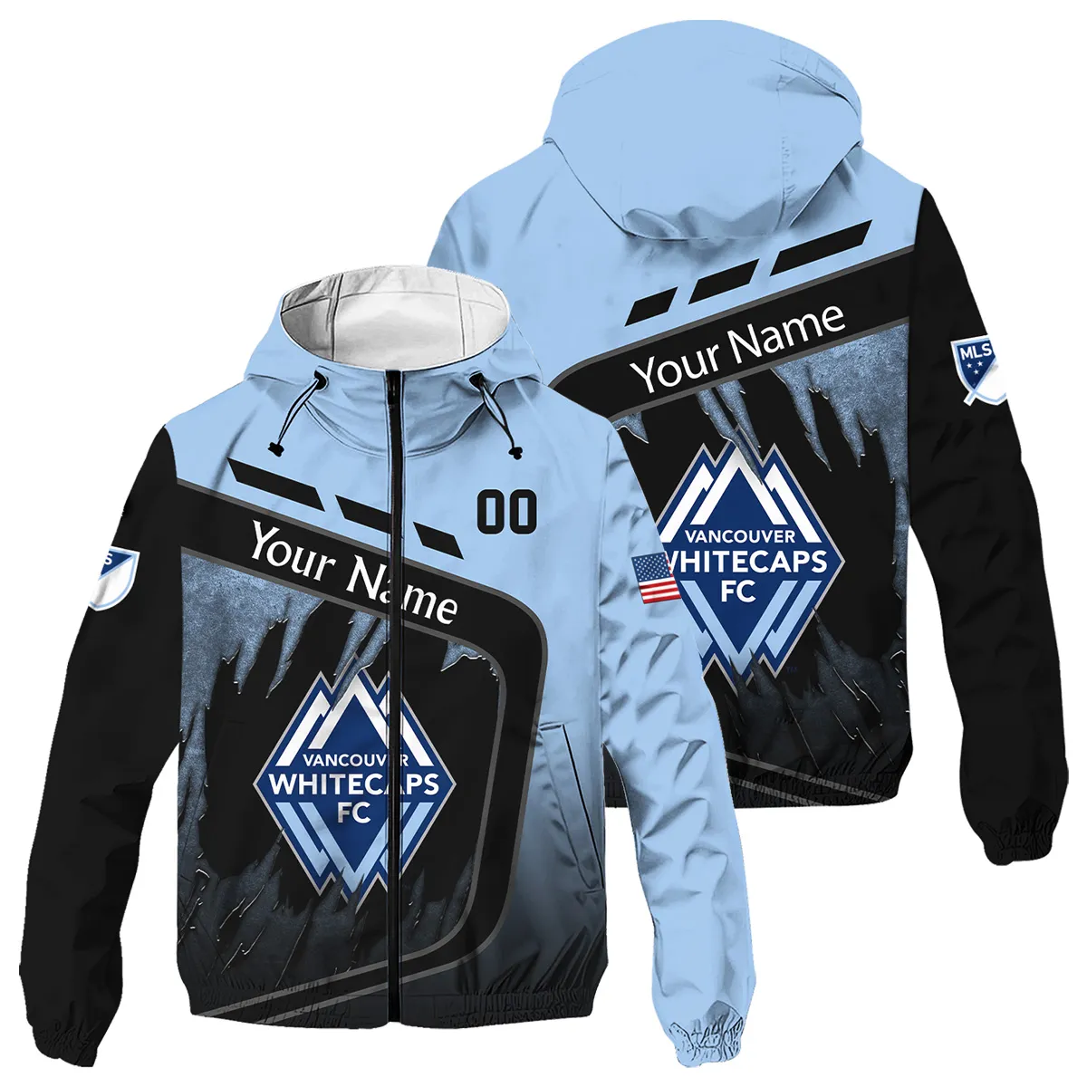 MLS Vancouver Whitecaps Windbreaker Outdoor Jacket