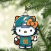 Miami Dolphins Hello Kitty NFL Personalized Ornament For Fans WOM1161