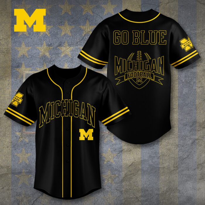 Michigan Wolverines Football Baseball Jersey