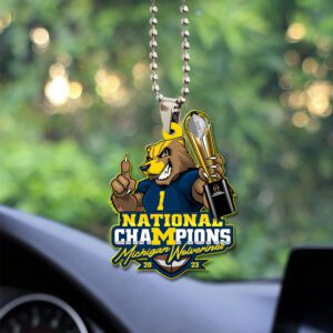 Michigan Wolverines Football Custom Shape 2-sided Acrylic Car Ornament GOM1186