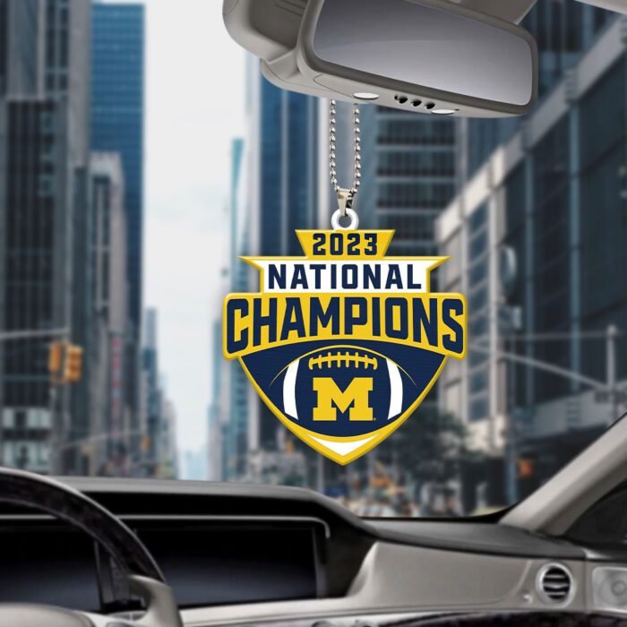 Michigan Wolverines Football Custom Shape 2-sided Acrylic Car Ornament GOM1391