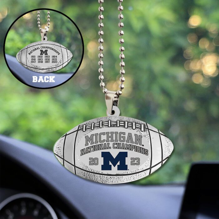 Michigan Wolverines Football Custom Shape 2-sided Acrylic Car Ornament GOM1398