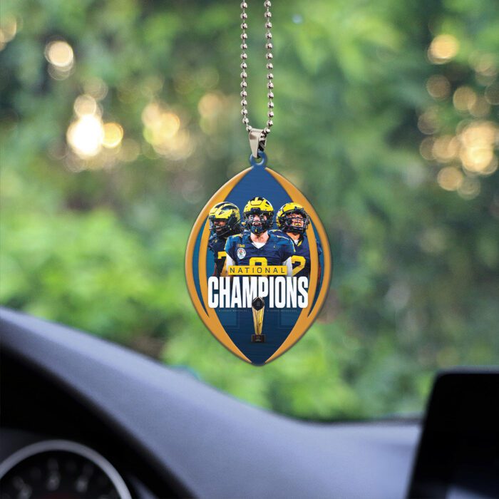 Michigan Wolverines Football Custom Shape 2-sided Acrylic Car Ornament GOM1399