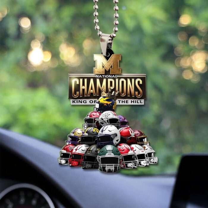 Michigan Wolverines Football Custom Shape 2-sided Acrylic Car Ornament GOM1401