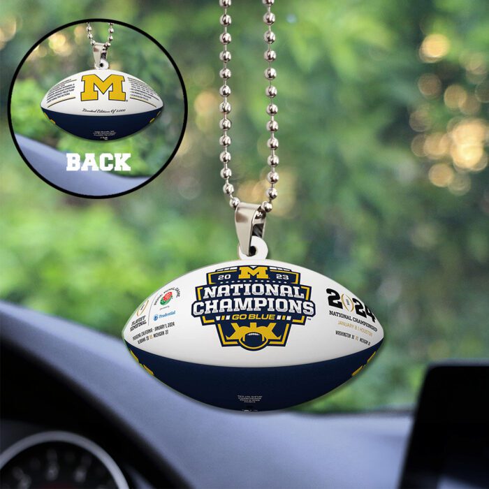 Michigan Wolverines Football Custom Shape 2-sided Acrylic Car Ornament GOM1404