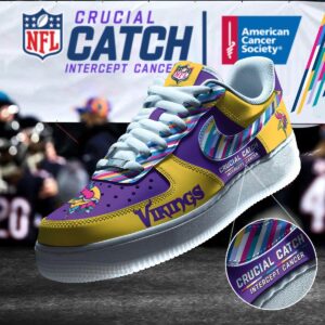 Minnesota Vikings NFL Crucial Catch Intercept Cancer AF1 Shoes WBC5020